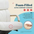 thumbnail image 4 of La-Z-Boy Symphony Executive Office Chair Bonded Leather White and Gold, 4 of 8