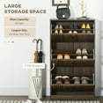 thumbnail image 4 of HOMCOM Armoire de Rangement pour Chaussures avec 3 Tiroirs Basculants pour 18 Paires de Chaussures, Noyer, 4 of 10
