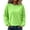 7# Fluorescent Green, variant on Womens Crewneck Sweatshirt Casual Long Sleeve Fleece Pullover Tops Crew Neck, Ribbed Design, Drop Shoulder, Workout, Loose Fit, Fall Winter, Daily Wear Black 2XL