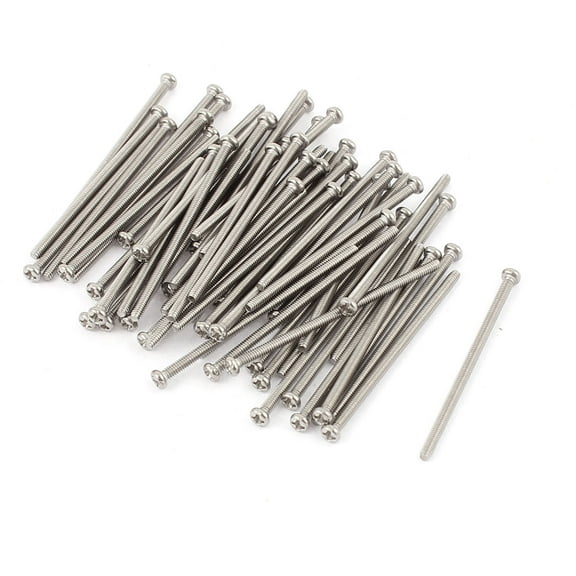 Uxcell M2 x 40mm 304 Stainless Steel Crosshead Round Head Screws Bolt (60-pack)