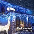 thumbnail image 4 of Luces de Navidad Nielfoi 20 m Azul y Blanco 640 LED en Forma de Carámbano, 4 of 8