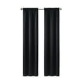 thumbnail image 2 of Mainstays Solid Blackout Curtain Panel Pair, Set of 2, Black, 30”W x 84”L, 2 of 5