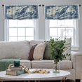 thumbnail image 4 of LALILO Kitchen Curtain Valance Viking Sailing Stormy Sea Frame Rod Pocket Window Curtain 52"x 18" Set of 2, 4 of 5