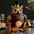 thumbnail image 6 of BingTong Owl Whiskey Decanter, Animal Glass Decanter, 350ml, Unique Engraved Whiskey Glass, Home Bar Decor for Whiskey Lovers Owl, 6 of 9
