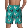 thumbnail image 4 of Uemuo Funny Chicken Pattern Mens Swim Trunks Quick Dry Board Shorts with Mesh Lining, Stretch Beach Shorts Quick Dry No-Chafing Board Shorts-3X-Large, 4 of 9
