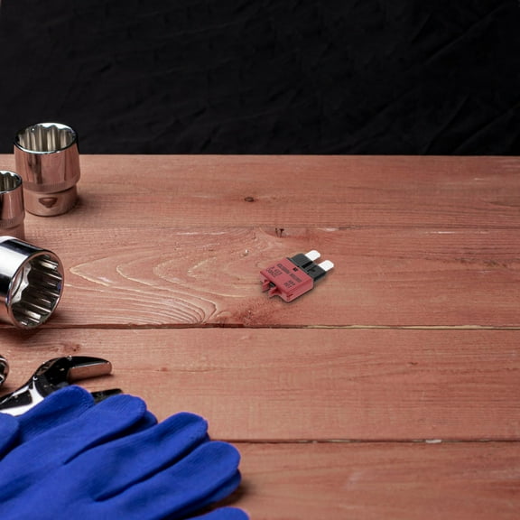 Masteelf 10 Amp Resettable Mini Breaker Fuse for Circuit Breaker Automotive Applications Red Colorcoded Plastic and Metal