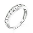 thumbnail image 2 of Vir Jewels 1 CTTW Classic Diamond Wedding Band 14K White Gold I1-I2 Channel Set Size 4.5 Female Adult, 2 of 6