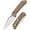 Bronze Anodized Titanium, variant on Kansept Fenrir Folding Pocket Knife 3.48'' Damascus Blade,Shred Carbon Fiber Handle,K1034V1