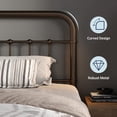 thumbnail image 4 of Allewie Full Size Metal Platform Bed Frame with Victorian Style Wrought Iron-Art Headboard/Footboard, Antique Gold, 4 of 6
