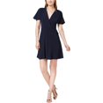 thumbnail image 1 of French Connection Alexa Plete Accent Wrap Vestido para Mujer, Azul, 2, 1 of 1