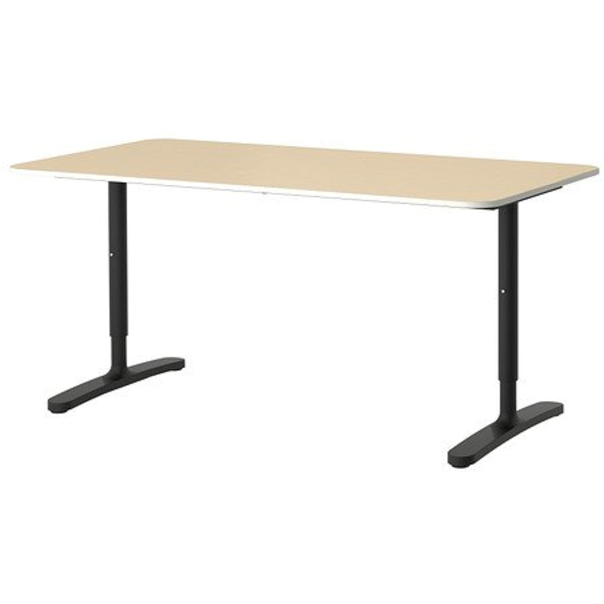 Ikea Bekant Desk, Birch Veneer, Black, 6382.8823.202