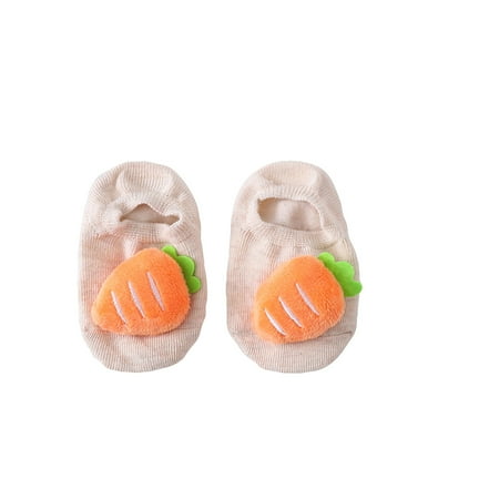 

DNDKILG Baby Kids Girl Boy Non-Slip First Walkers Shoes Slippers Newborn Infant Toddler Cartoon Spring Summer Fall Floor Socks Orange 0-6Y S