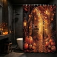 thumbnail image 5 of Halloween Shower Curtain Vintage Fall 70.9x59.1in Polyester Waterproof & Quick Dry for Bathroom Bathtub Home Apartment by MPOISVA, 5 of 6