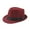 Red, variant on Washranp Fedora Straw Hat Solid Color Panama Wide Brim Sun Short Brim Panama Jazz Hat for Men Women