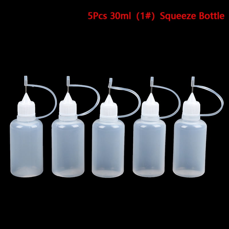 5PCS 30ML Craft Tool DIY Needle Squeeze Bottle Glue Applicator Paper Quilling
