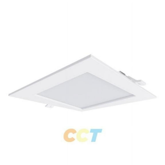 Portor PT-DLS2-S-6I-12W-5CCT 6 in. LED Slim Square Downlight with CCT Selector