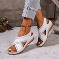 thumbnail image 4 of Vibrex Womens Orthopedic Sandals Ladies Sport Outdoor Adjustable Strap Sandals Comfortable Casual Solid Color Round Toe Open Toe Wedge Sandals, 4 of 9