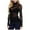 Black, variant on Ladies Tops and Blouses Long Sleeve High Neck Arm Shaper Sheer Mesh Yoke Womens Athletic Tops,Black,M
