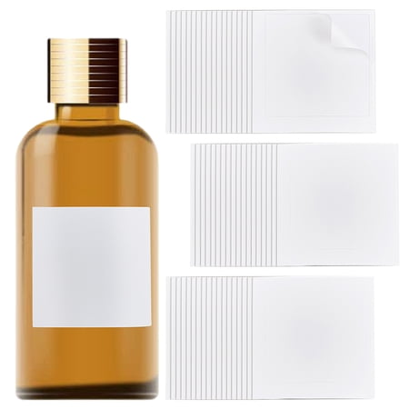 100pcs Bottle Labels Oil Printable Wine Glass Bottles for Blank Adhesive Label for Jar Tins Sealing Home Wedding 2.5x2.5 Inch