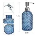 thumbnail image 2 of Dispensador de jabón de vidrio con bomba de acero inoxidable, botella dispensadora de loción for baño., 2 of 5