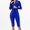 Blue, variant on Womens Long Sleeve One Piece Bathing Suit Athletic 1 Piece Capris Swimsuit Sun Protection Rash Guard,Green,M