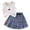 White, variant on Toddler Girl Outfits Graphic Print Crew Neck Sleeveless Tank Top And Pleated Skirt 2 Piece Casual Wear Girls' Clothing Sets 3 Years-4 Years