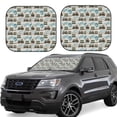 thumbnail image 1 of Lukts Transport Train Print 2 Piece Car Sun Shade Windshield,Foldable Car Shade Front Windshield with Keeps Your Vehicle Cool-Medium, 1 of 6
