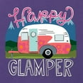 thumbnail image 2 of Happy Glamper | Fancy Camping Camper Van Caravan | Nature Lover Tri-Blend Racerback Sleeveless Top, Purple Rush, L, 2 of 5