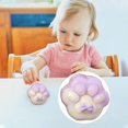 thumbnail image 3 of Large Cat Paw Squishy Stress Toy with Slow Rising Soft Silicone Texture, Light Purple, for Play, Squeeze Toy, 3 of 4