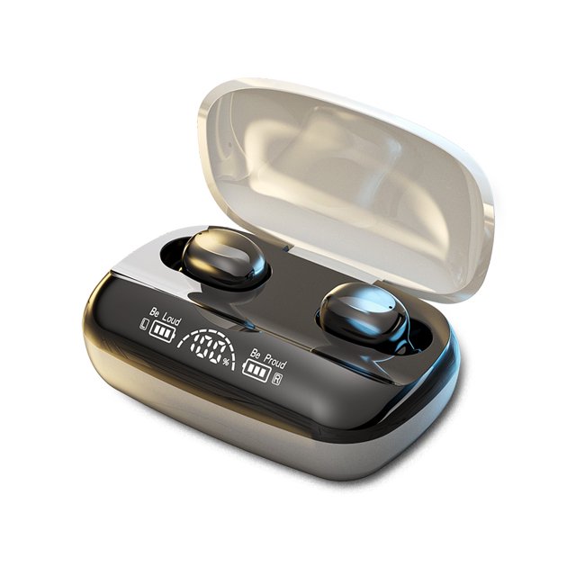 TWS Auricular con estuche de carga Cancelación de ruido In-Ear Bluetooth Compatible con Bluetooth 5.2 Auriculares LED Pantalla de alimentación Auriculares inalámbricos Blanco Inevent EL005635-02B