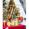 thumbnail image 2 of Flameless Candles, with Embedded String Lights, Da by 3-Piece LED Candles, with 10-Key Remote Control, 24-Hour Timer Function, Dancing Flame, Real Wax, Battery-Powered(Batteries not Included)., 2 of 7