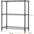 thumbnail image 3 of YEXJ 3 Tier Pantry Rack Metal Steel Stackable Wire Shelves Kitchen Shelving Organizer,Black, 3 of 17