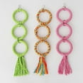thumbnail image 3 of Parrot Swing Cotton Rope Round Decorative Bird Circle Swing Parrot Ring Perch, 3 of 6