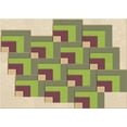 thumbnail image 1 of Ahgly Company Indoor Rectangle Patterned Slime Green Area Rugs, 6' x 9', 1 of 1