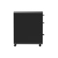 thumbnail image 4 of Monoprice Round Corner 3-Drawer File Cabinet - Black With Lockable Drawer - Workstream Collection, 4 of 6