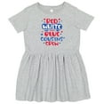 thumbnail image 3 of Inktastic Cousins Crew Red White and Blue 4th of July Girls Toddler Dress, 3 of 5
