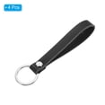 thumbnail image 3 of Uxcell Leather Keychain, Key Ring Chain Ring  Key Hook Holder Accessories for Men and Women,Black,2 Pack, 3 of 6