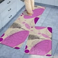 thumbnail image 3 of Kitchen Mats Set of 2 - Non-Slip Washable Rugs, Colorful Decorative Floor Mats, Easy-Clean & Stain-Resistant for Modern Home Decor (17"x30" & 17"x47") Purple, 3 of 6
