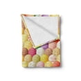 thumbnail image 2 of Ice Cream Soft Flannel Fleece Throw Blanket, Circular Shapes Several Dessert Flavors Background Colorful Yummy Print, Cozy Plush for Indoor and Outdoor Use, 50" x 60", Multicolor, by Ambesonne, 2 of 6