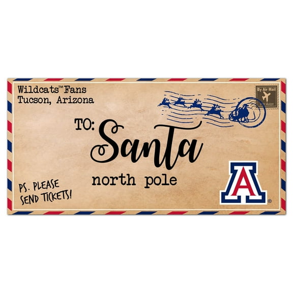 Arizona Wildcats 6'' x 12'' Letter to Santa Sign
