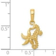 thumbnail image 4 of 14K Yellow Gold Solid Seahorse And Starfish Pendant (19 X 11.5) Made In Peru d1394, 4 of 6