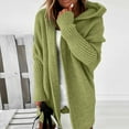 thumbnail image 2 of Cardigan Women Open Front Knitted Hooded Sweater Sweaters Women's Cardigans, 2 of 5