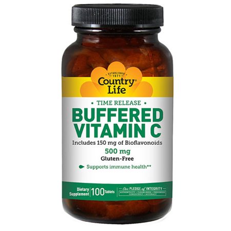 Country Life Buffered Vitamin - Buffered Vitamin C 500 mg by Country Life 100 Tablets