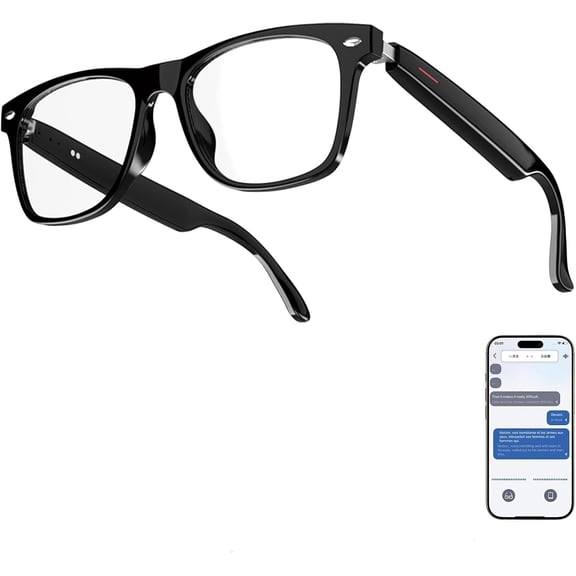 Beiled AI Smart Glasses, Bluetooth Glasses for Women Men, Translator Device 116 Languages, Blue Light Filter & Polarized UV Protection Lenses