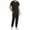 Black, variant on ZZwxWA Men's Workwear Scrubs Set — Stretch Short Sleeve Scrub Tops & Drawstring Jogger Pants with Pockets Solid Color Quick-drying Gown Protective-Suit Online Shopping