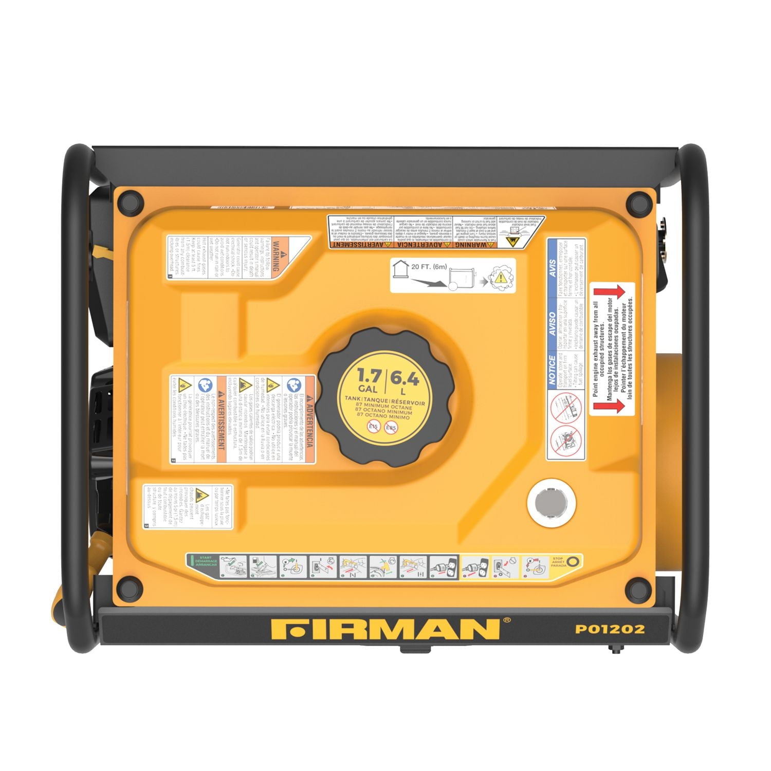 Firman Power Equipment P01202 Gas Powered 1500/1200 Watt (performance Series) Extended Run Time Portable Generator