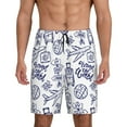 thumbnail image 2 of Rocae World Travel2 for Men's Soft Sleep Pajama Shorts, Waistband and Pockets, 2 of 9
