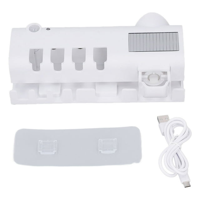 Exprimidor de cepillo de dientes UV, dispensador de cepillo de dientes de inducción automática, estante para el hogar