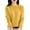 Yellow, variant on Lixiuxyad Women's Thermal Underwear Tops plus Size Women Casual Solid Color Bottoming Shirt Slim High Collar Knitted Long Sleeved Top