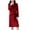 Wine, variant on Lindreshi Robes for Women Clearance Women's Fashion Flannel Solid Color Strap Pocket Warm Sleepwear Nightgown